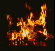 Image of Paul Bunyan Firewood burning in a fireplace